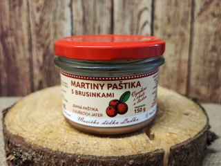 Paštika játrová brusinková 150 g